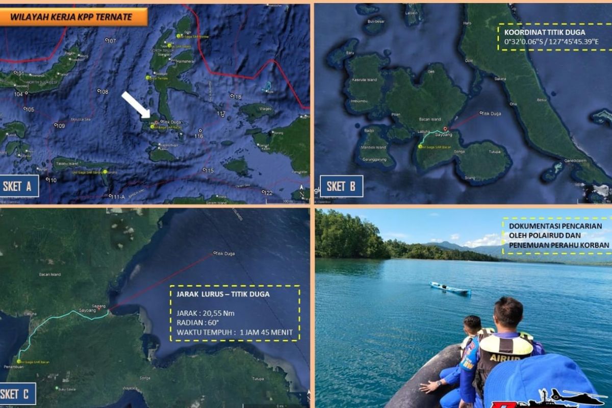 Basarnas cari nelayan hilang saat melaut sendirian di perairan Halmahera Selatan