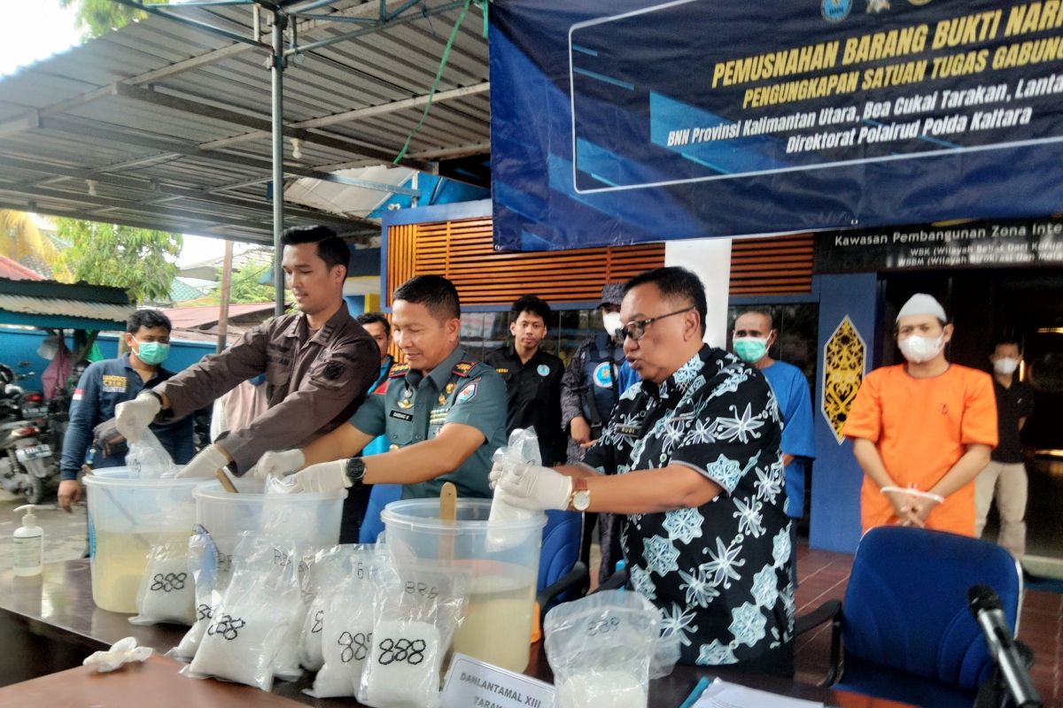 BNNP Kaltara musnahkan 22,6 kilogram sabu milik dua warga Filipina