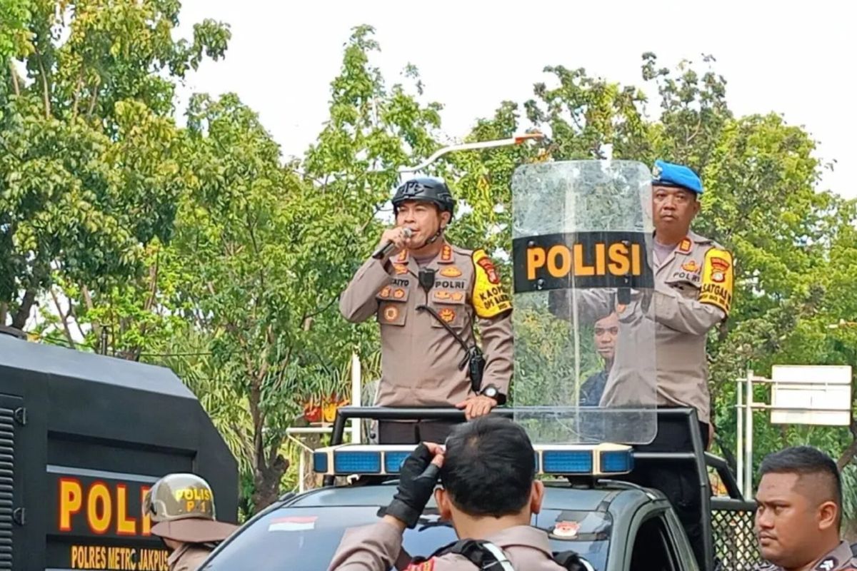 Polisi terjunkan sebanyak 840 personel amankan aksi buruh di Patung Kuda