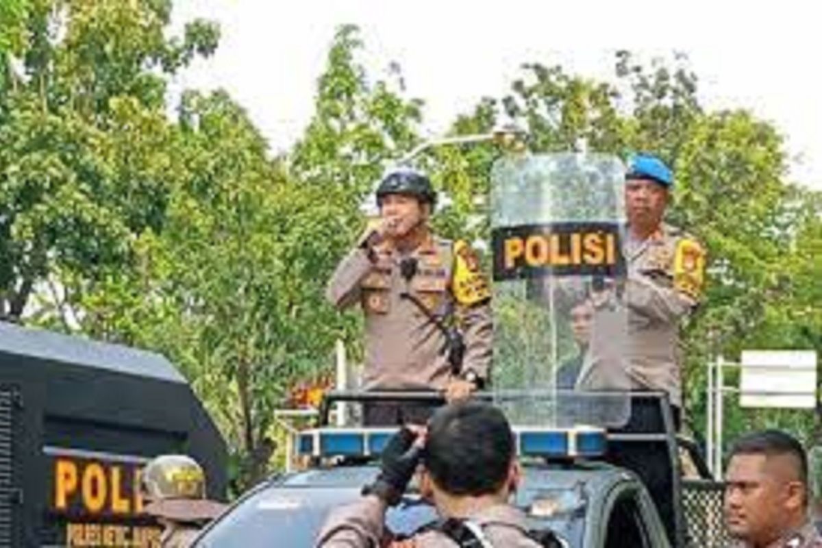 Polisi terjunkan 840 personel amankan aksi buruh di Patung Kuda