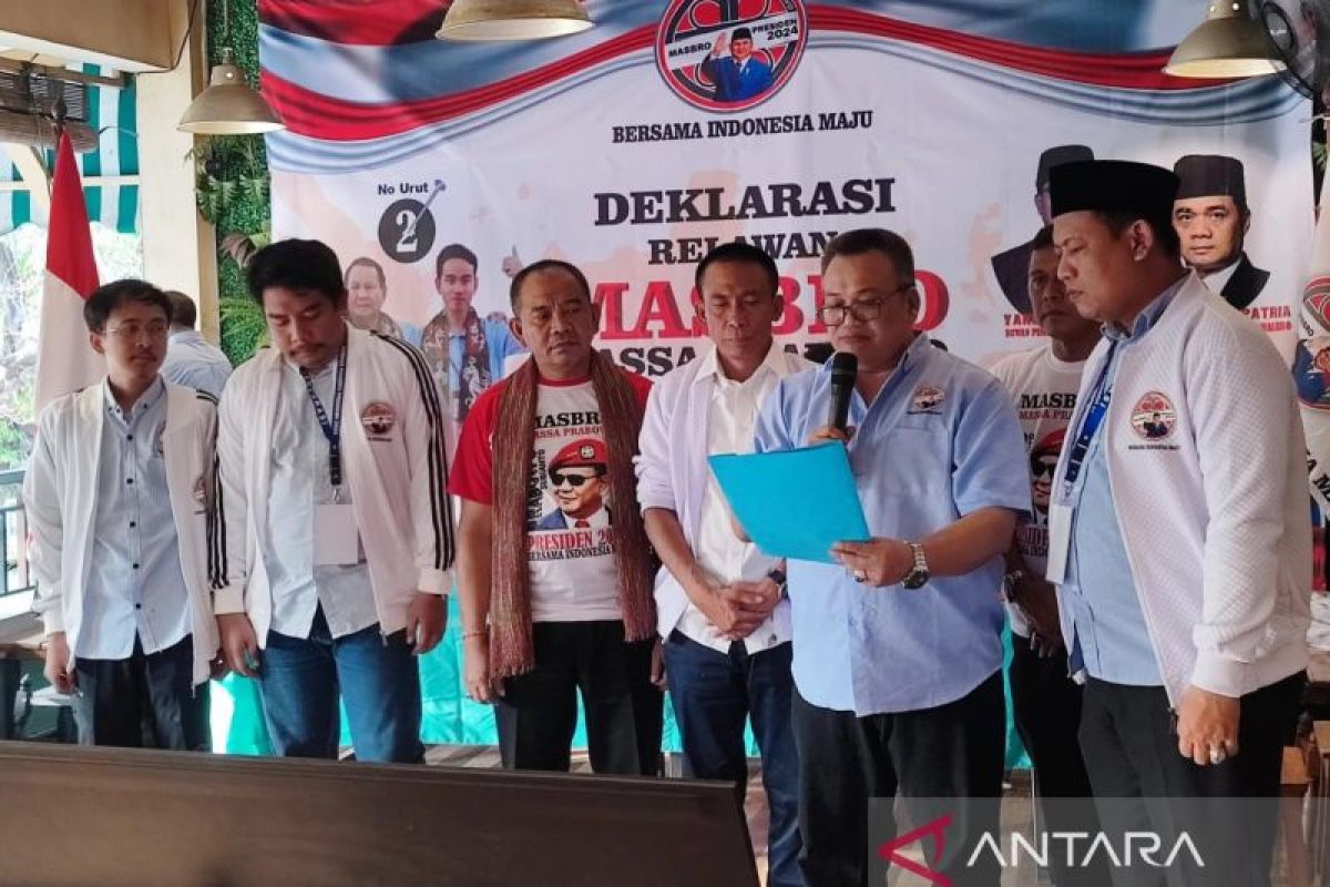 Relawan MasBro deklarasi dukungan kepada Prabowo-Gibran