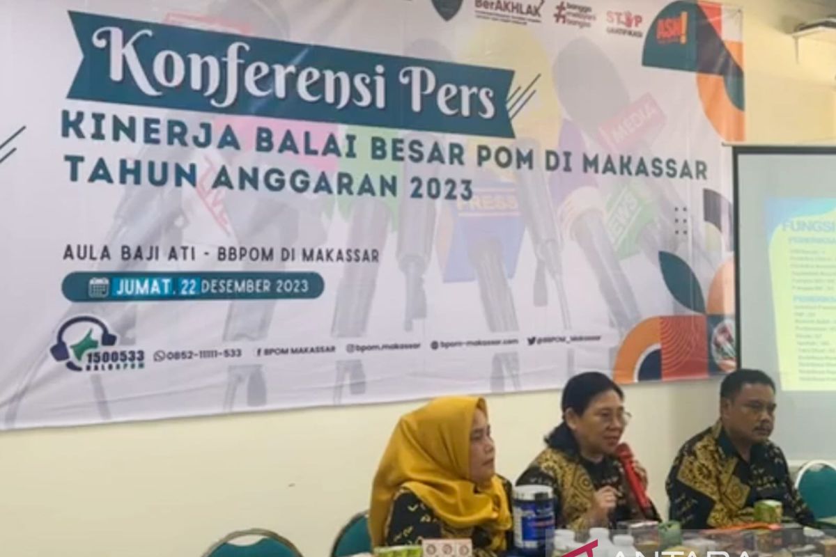 BPOM Makassar menangani 32 perkara produk ilegal sepanjang tahun 2023