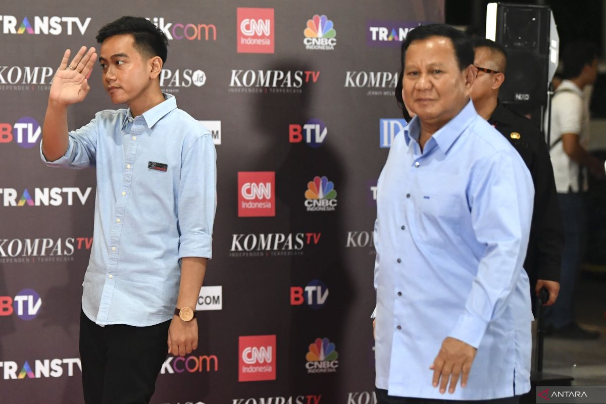 Prabowo beri nilai 9,9 untuk Gibran di debat Pilpres 2024