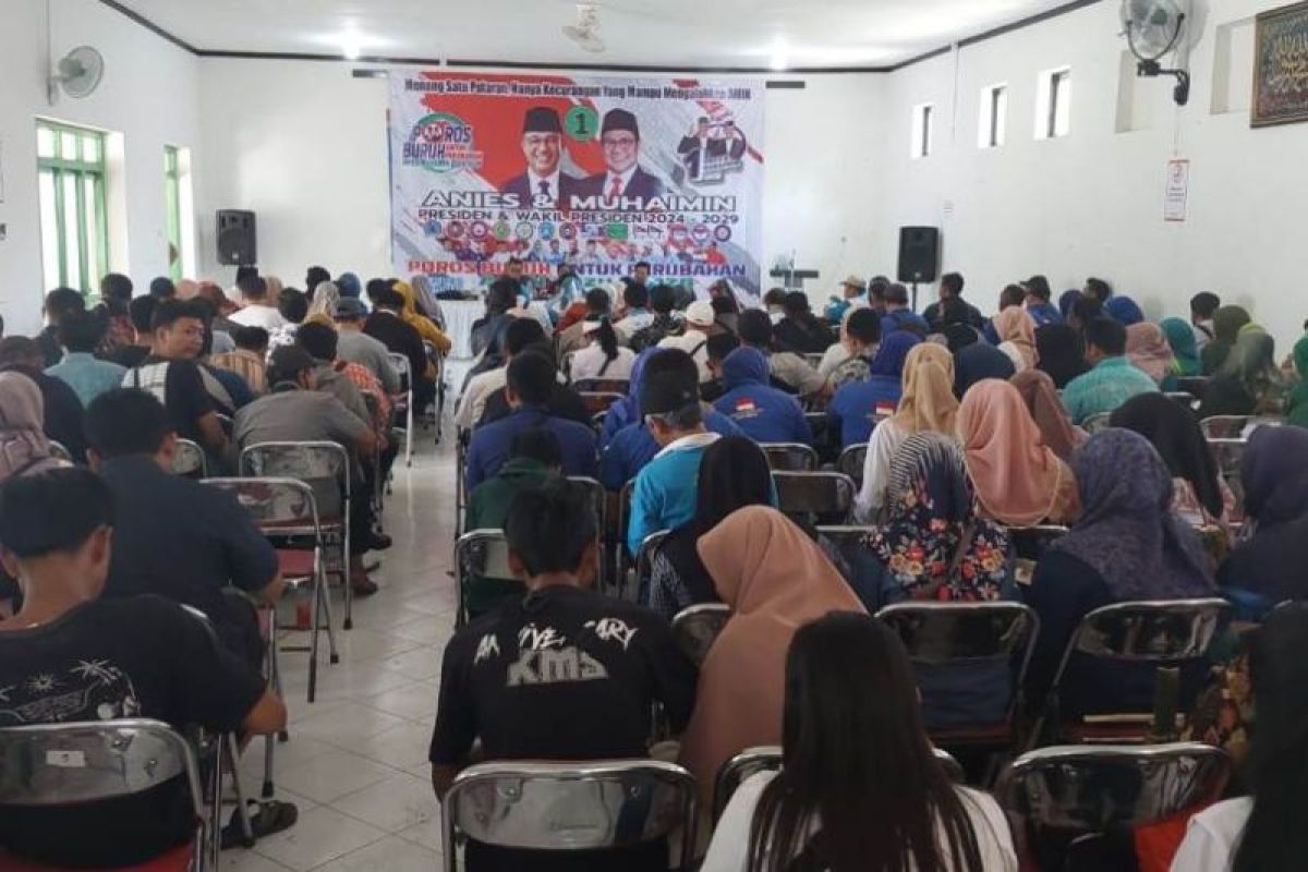 Poros Buruh untuk Perubahan Solo Raya deklarasi dukung AMIN