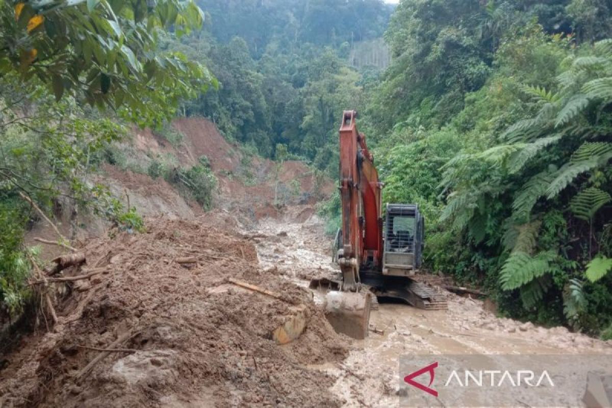 Sudah empat hari, jalur Pantai Barat Madina belum bisa dilalui kenderaan