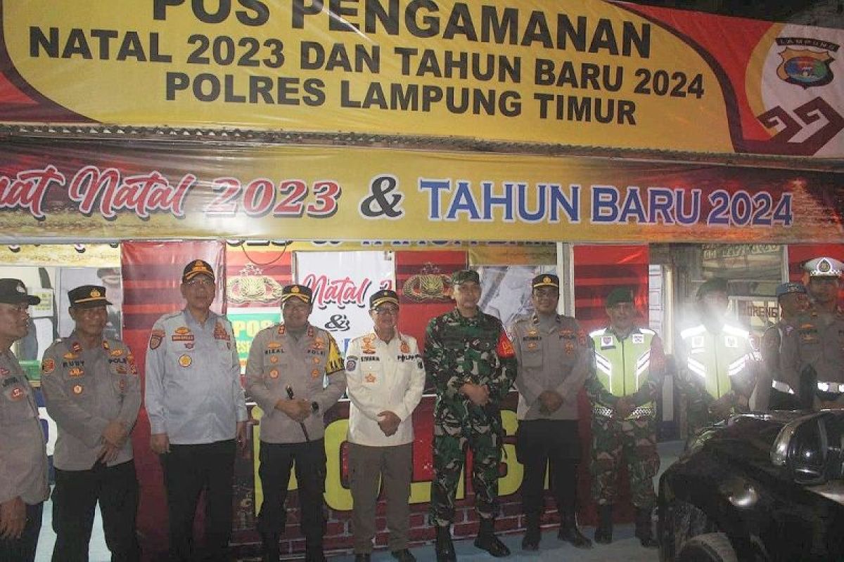 Polres Lampung Timur bersama Kodim 0429 Lampung Timur patroli skala besar amankan Natal dan tahun baru