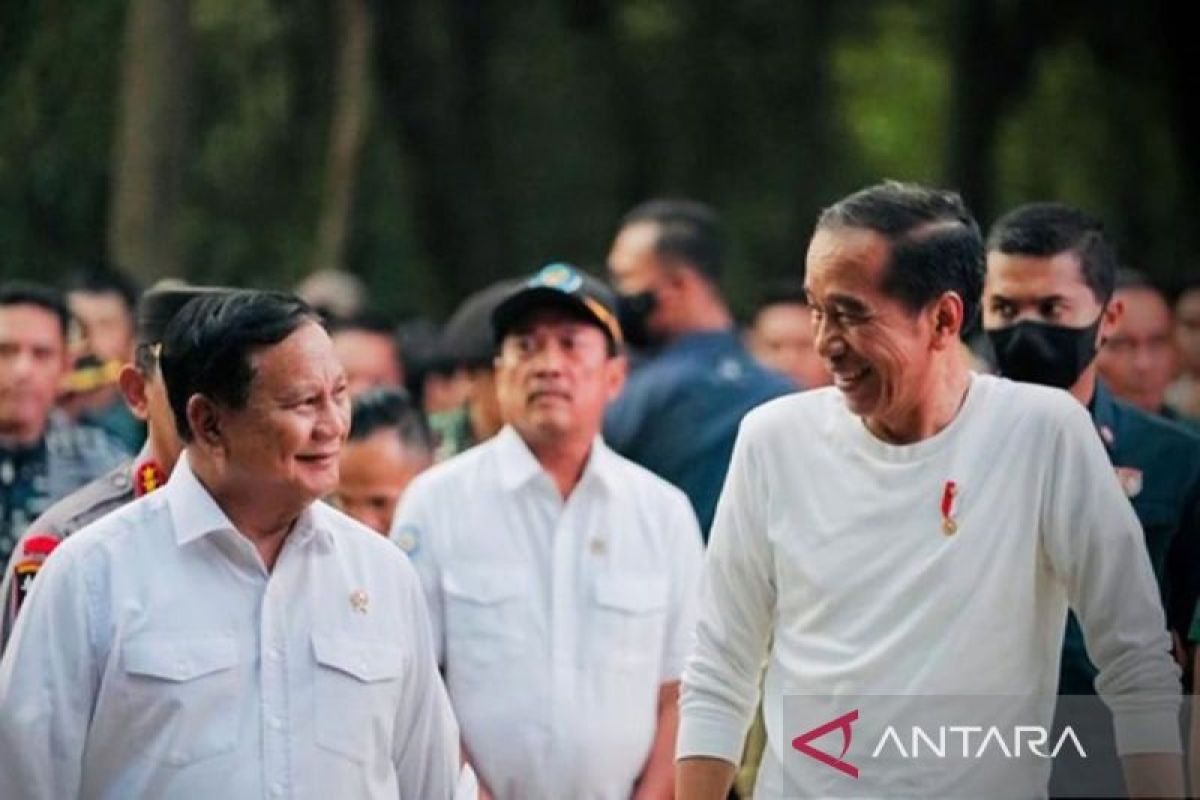 Presiden Jokowi bertemu Menhan Prabowo Subianto di Menteng
