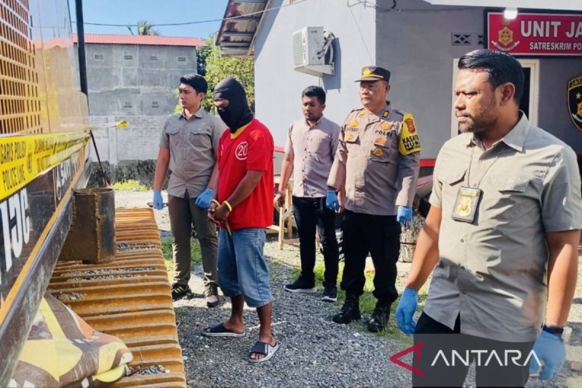 Polisi tangkap operator alat berat tambang emas ilegal di pedalaman Aceh Barat