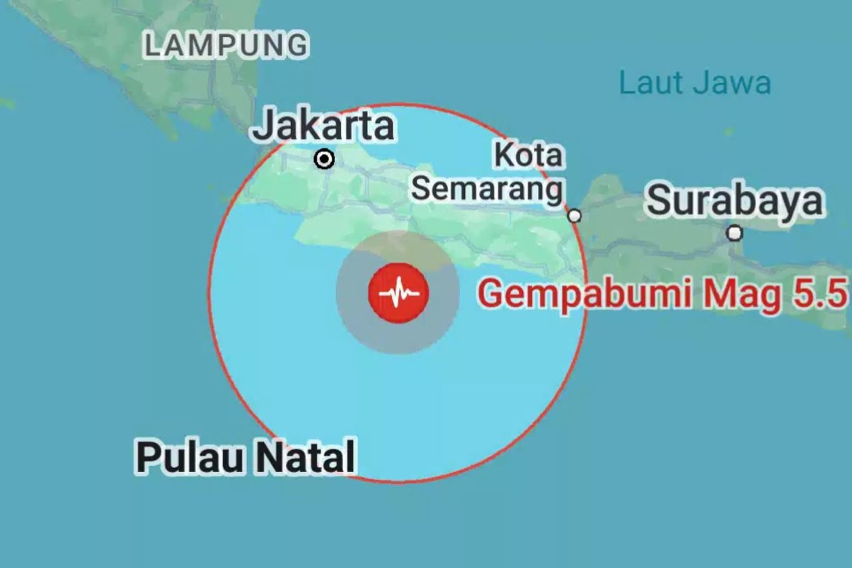 Getaran gempa magnitudo 5,5 di Pangandaran dirasakan hingga Sukabumi