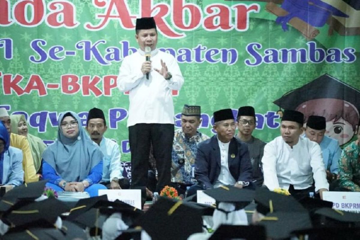 Bupati Satono hadiri wisuda santri TPQ VI Se-Kabupaten Sambas