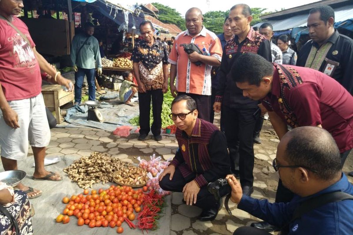 Pj Gubernur NTT mengecek ketersediaan beras jelang cuaca ekstrem