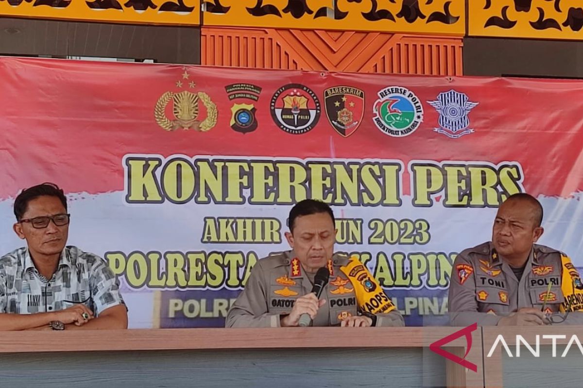 Jumlah tindak pidana ditangani Polresta Pangkalpinang turun 60 persen