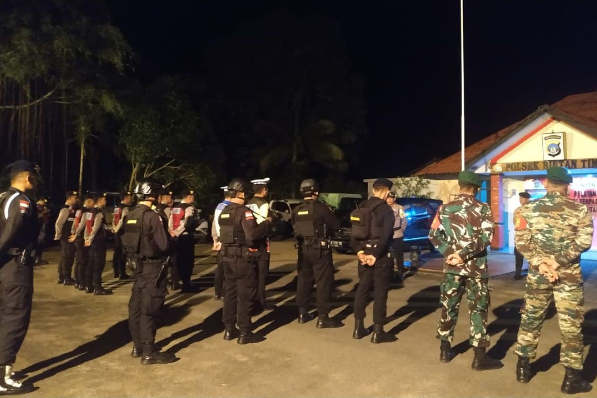 100 personel gabungan TNI dan Polri amankan malam tahun baru di Bintan