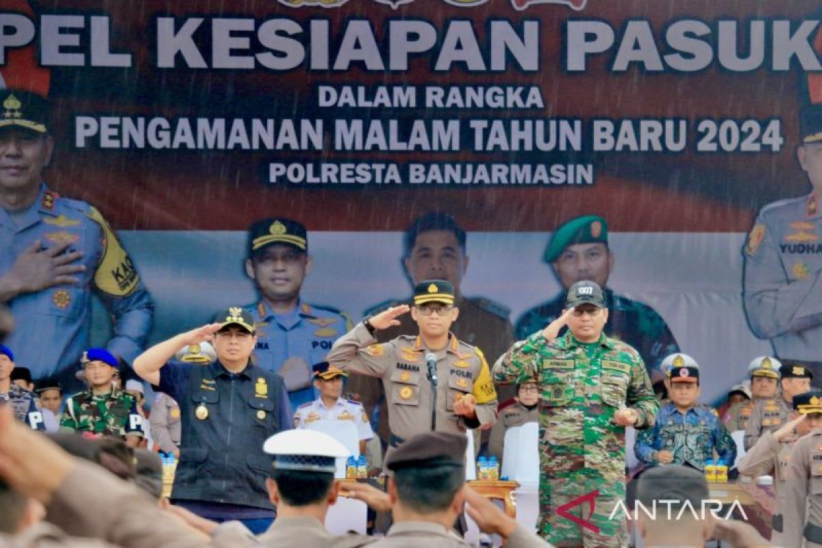 861 personel Polresta Banjarmasin patroli malam tahun baru