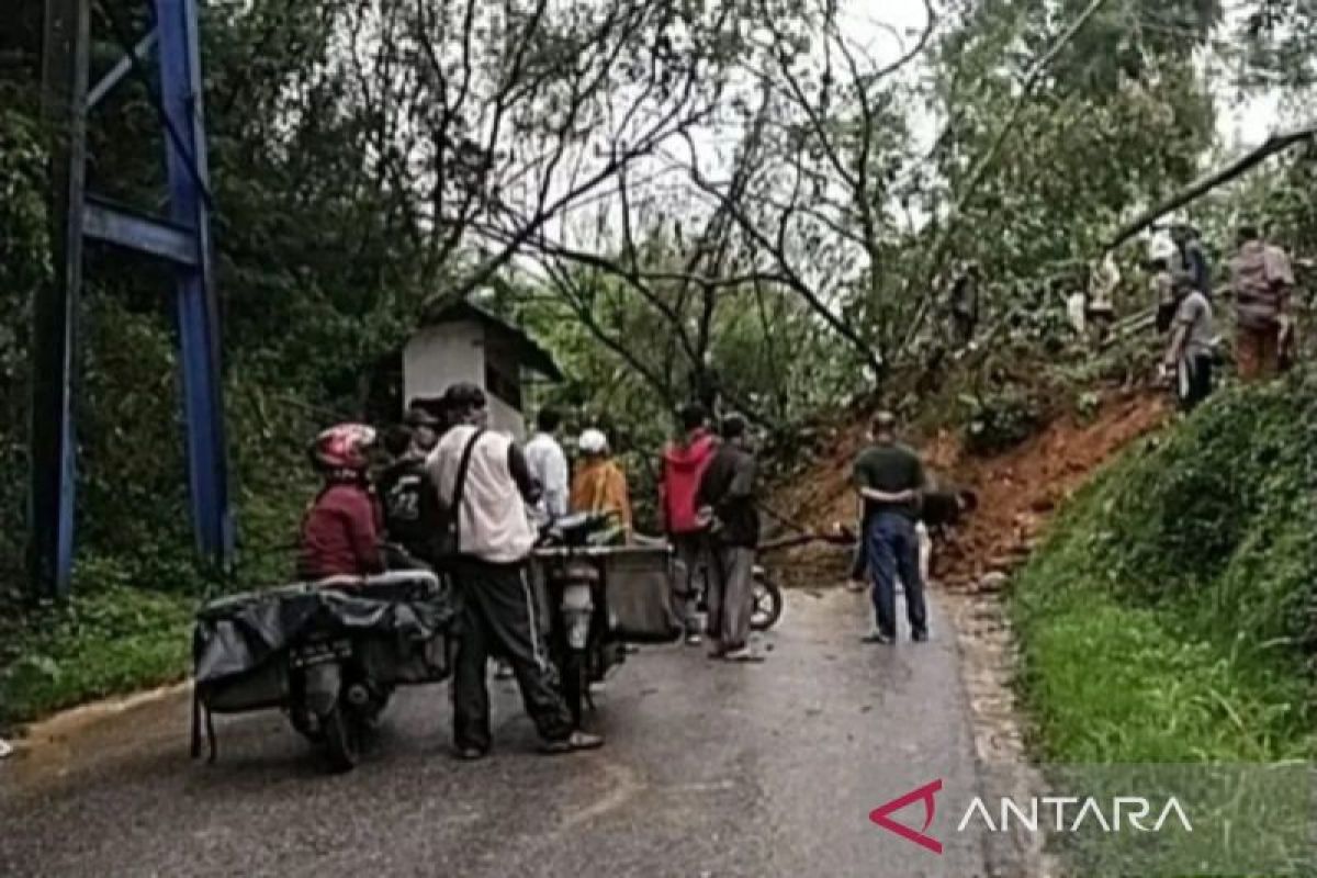 Jalan Padang-Kerinci  di Solok tertimbun longsor