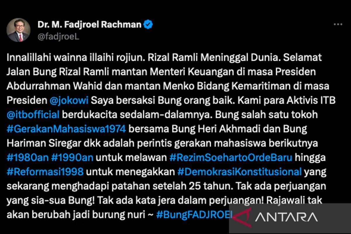 Bawa almamater, Dubes Fadjroel Rachman ungkap peran Rizal Ramli