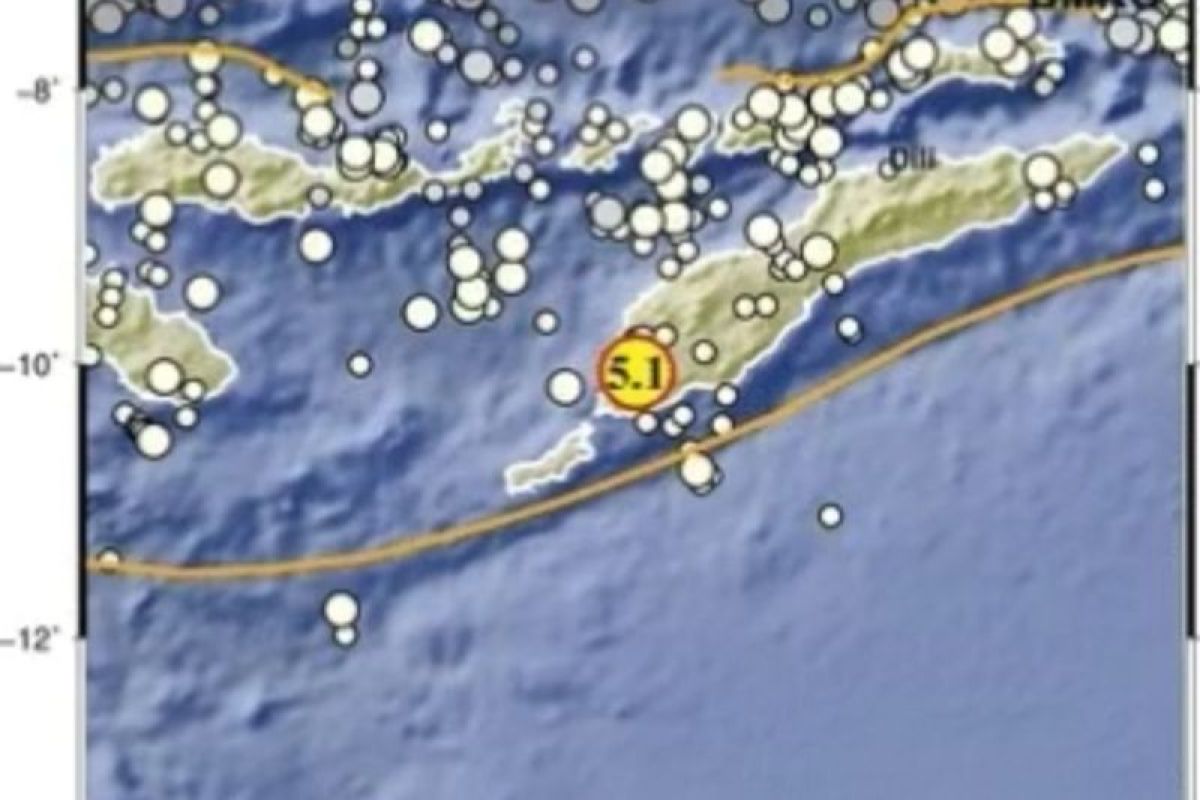 BMKG: Gempa magnitudo 5,1 guncang NTT siang ini