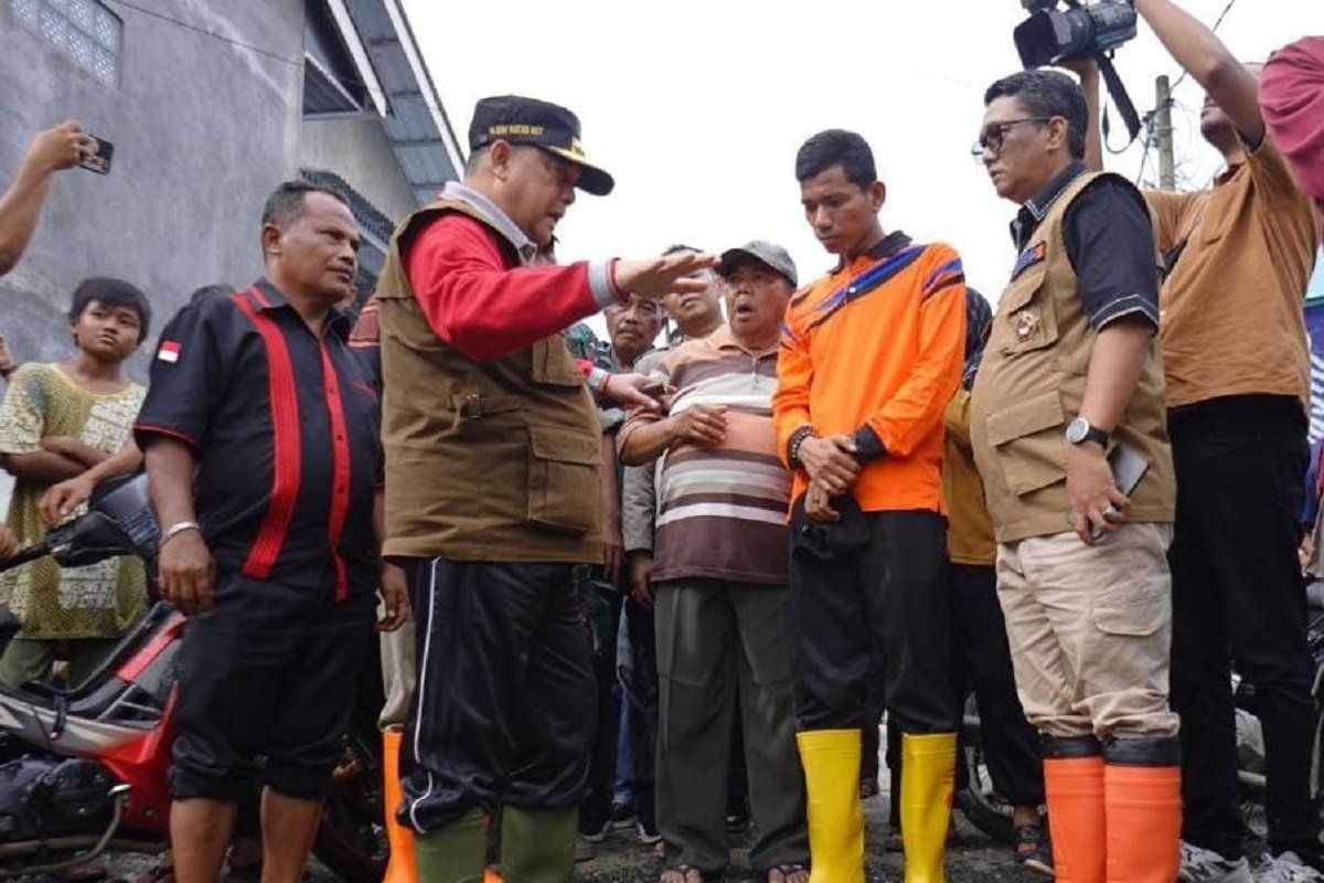 Desa Kualu terendam banjir, Gubri Edy Nasution gerak cepat beri bantuan