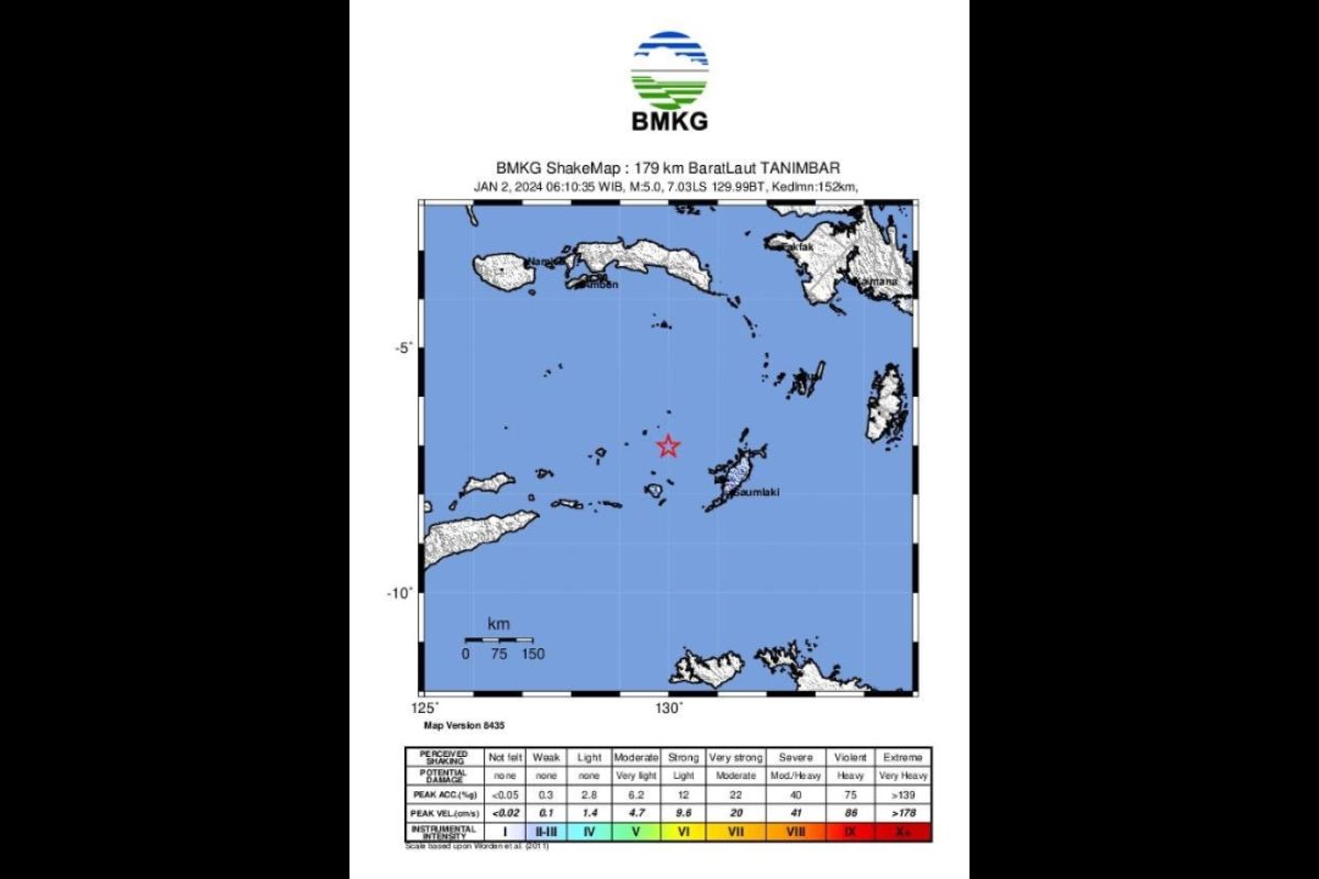 Gempa M5,0 guncang wilayah Laut Banda dipicu slab lempeng banda