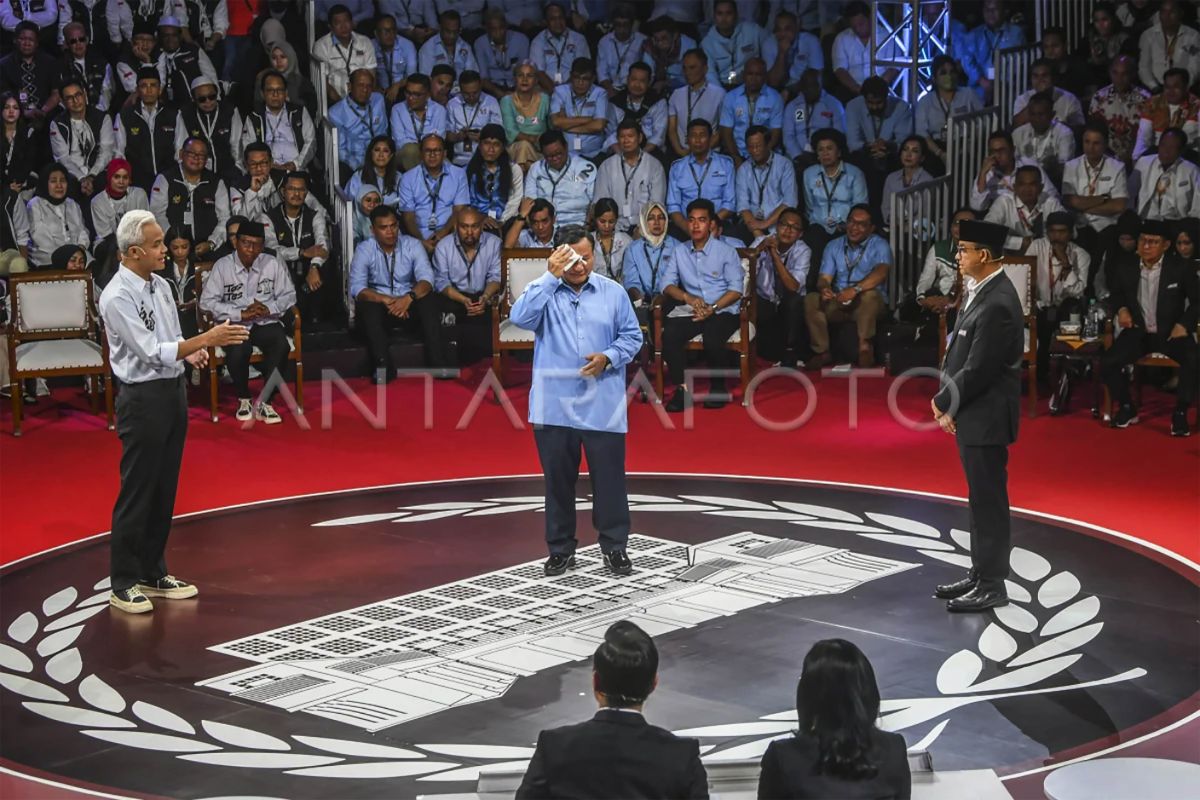 KPU gelar Debat Ketiga Capres Pemilu 2024  malam ini