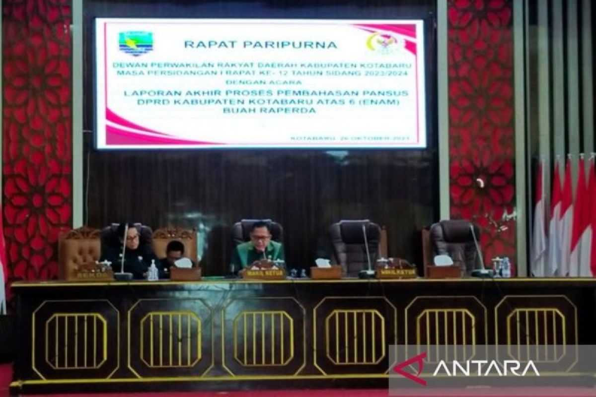 DPRD Kotabaru 2023 tuntaskan pembahasan 17 Raperda jadi Perda