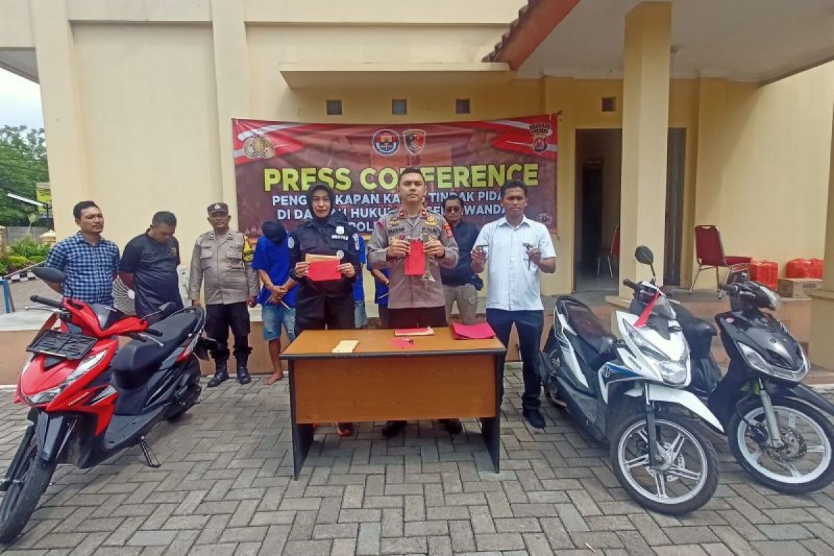 Polsek Ciwandan tangkap pencuri kendaraan bermotor di kawasan Industri