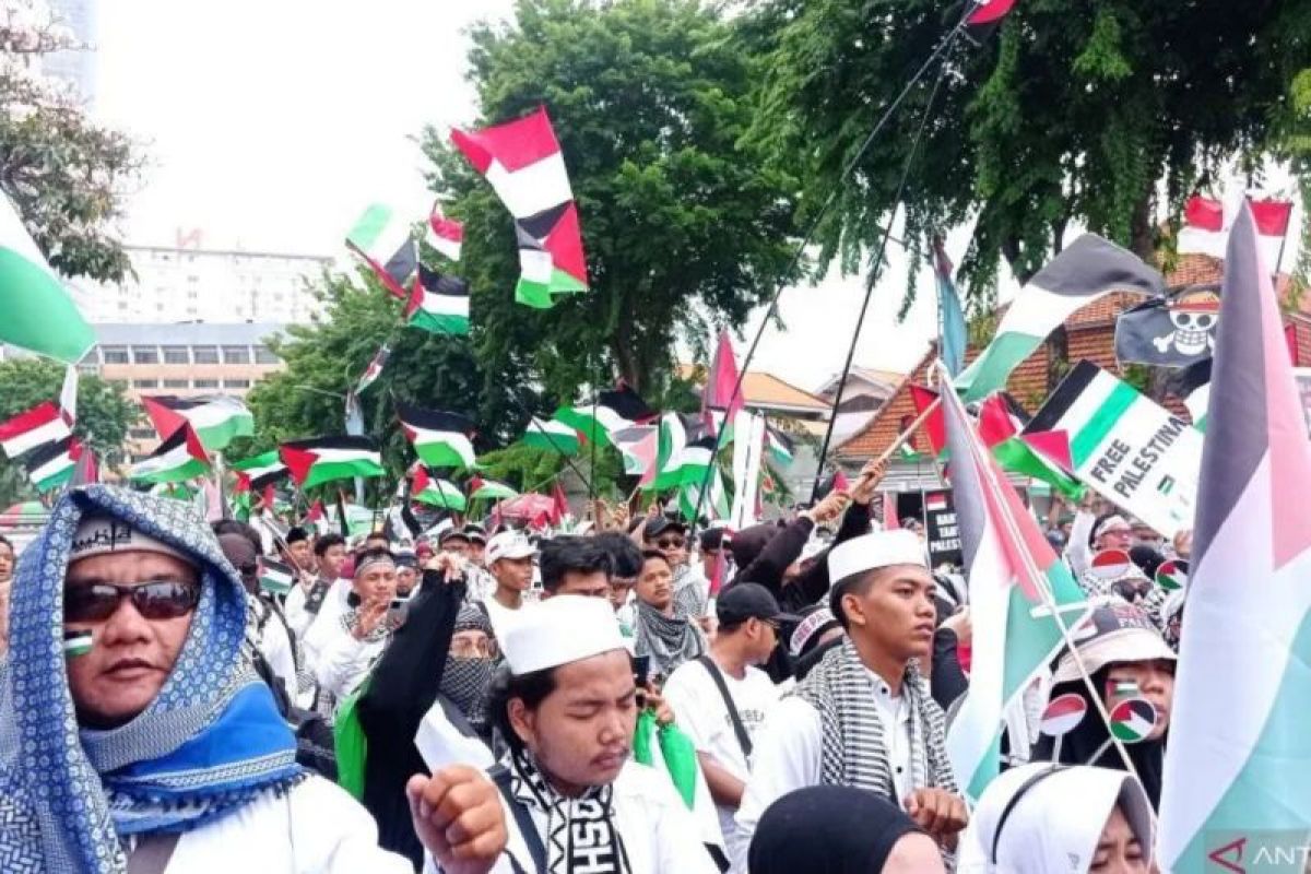 7 Januari, Aliansi Rakyat Bela Palestina aksi damai di Surabaya