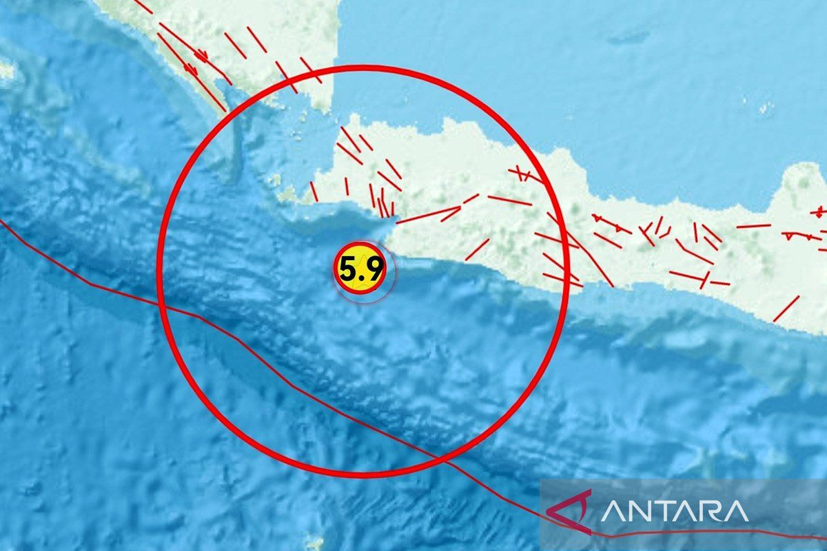 Gempa Bayah Banten akibat lempeng menunjam