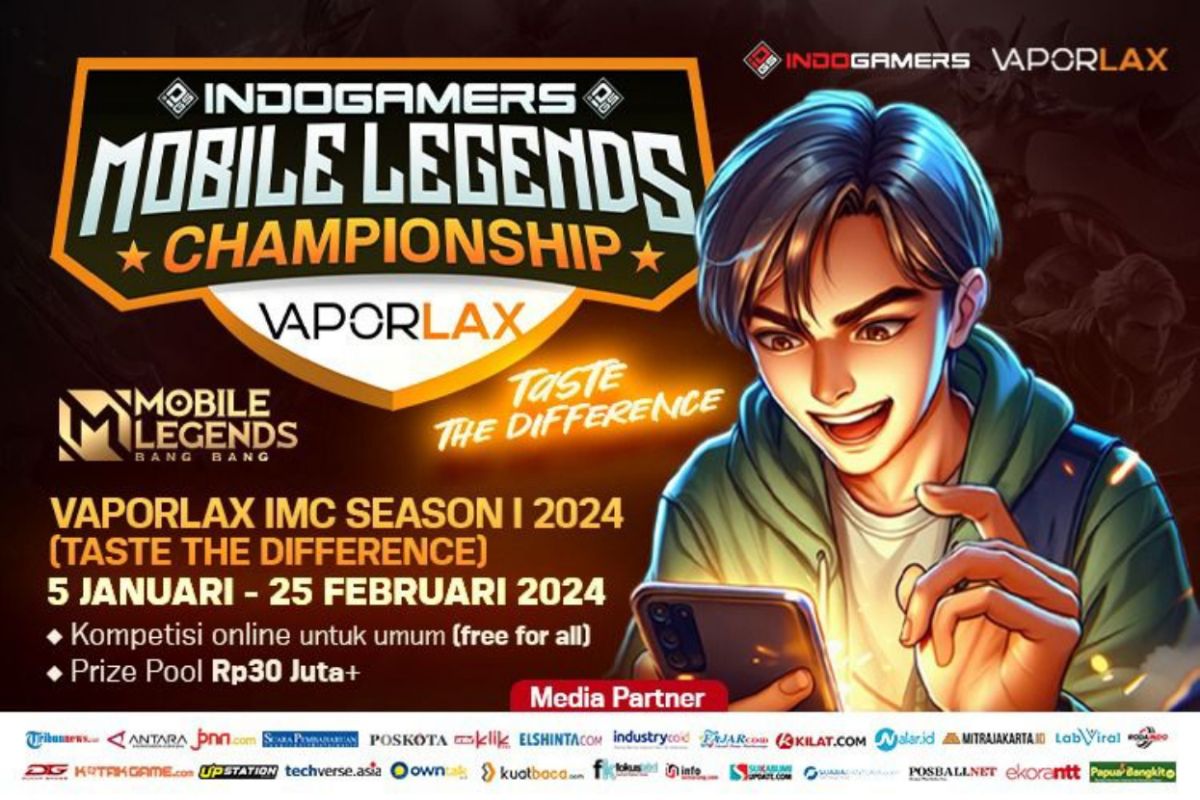 Turnamen Mobile Legends Vaporlax Indogamers Season 1 di gelar awal 2024