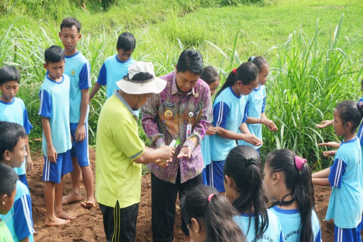 Wakil Bupati Gunungkidul memdukung kebun sekolah lahirkan petani milenial