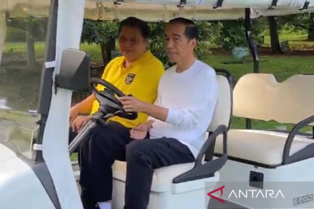 Airlangga Hartarto kenalkan tokoh muda Golkar kepada Jokowi