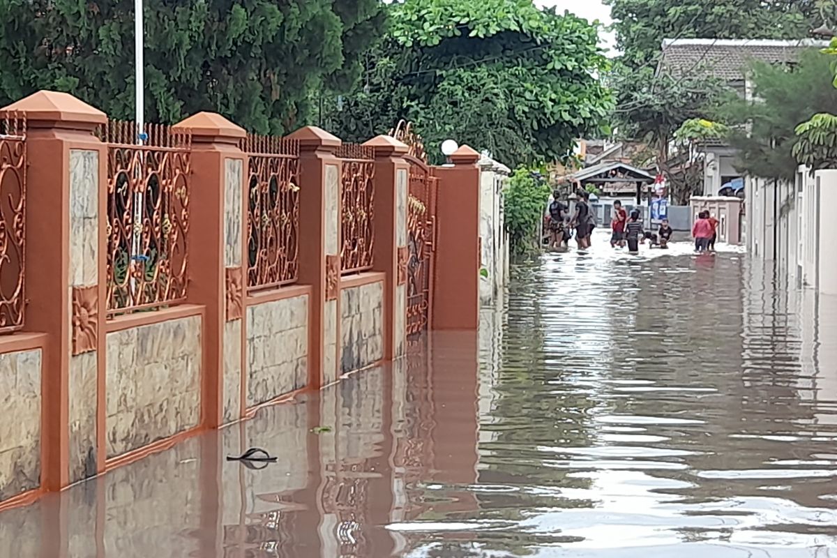 Diguyur hujan deras sejumlah wilayah di Kota Serang terendam banjir