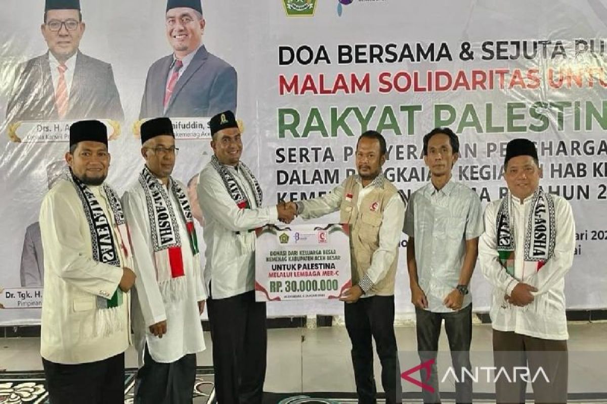 Akhiri HAB 78, Kemenag Aceh Besar gelar doa bersama untuk Palestina
