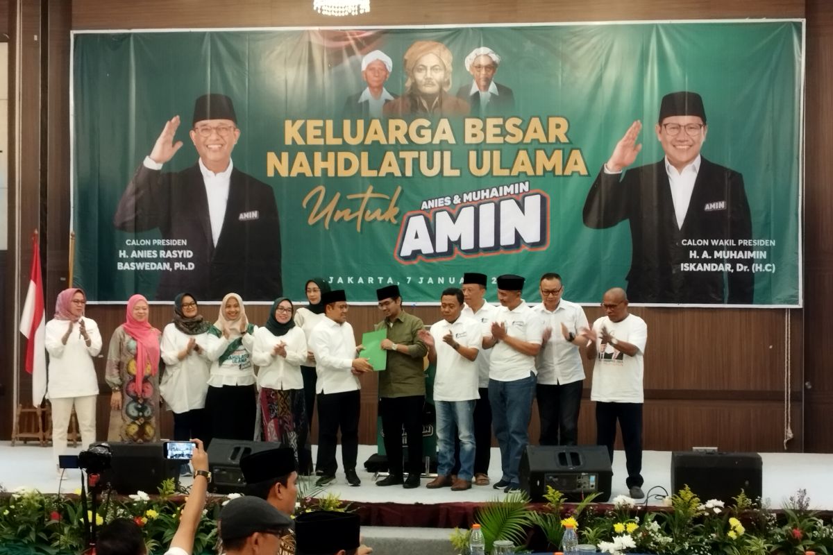 Keluarga Besar NU deklarasikan dukungan untuk AMIN