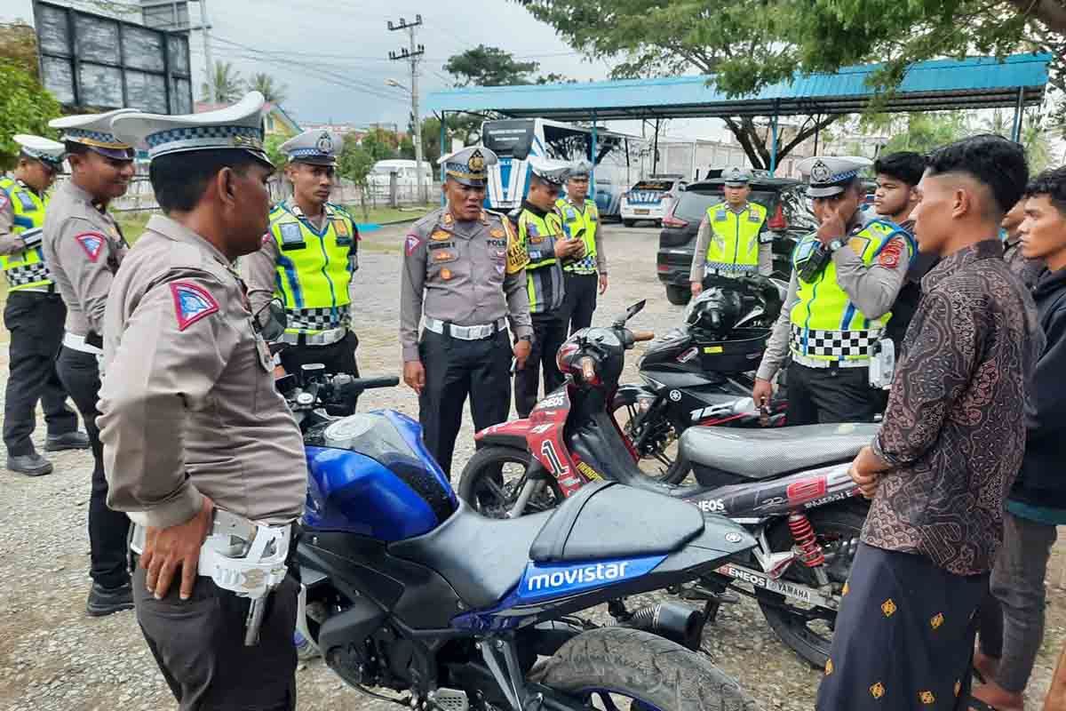 Ditlantas Polda Aceh tindak tegas penggunaan knalpot brong