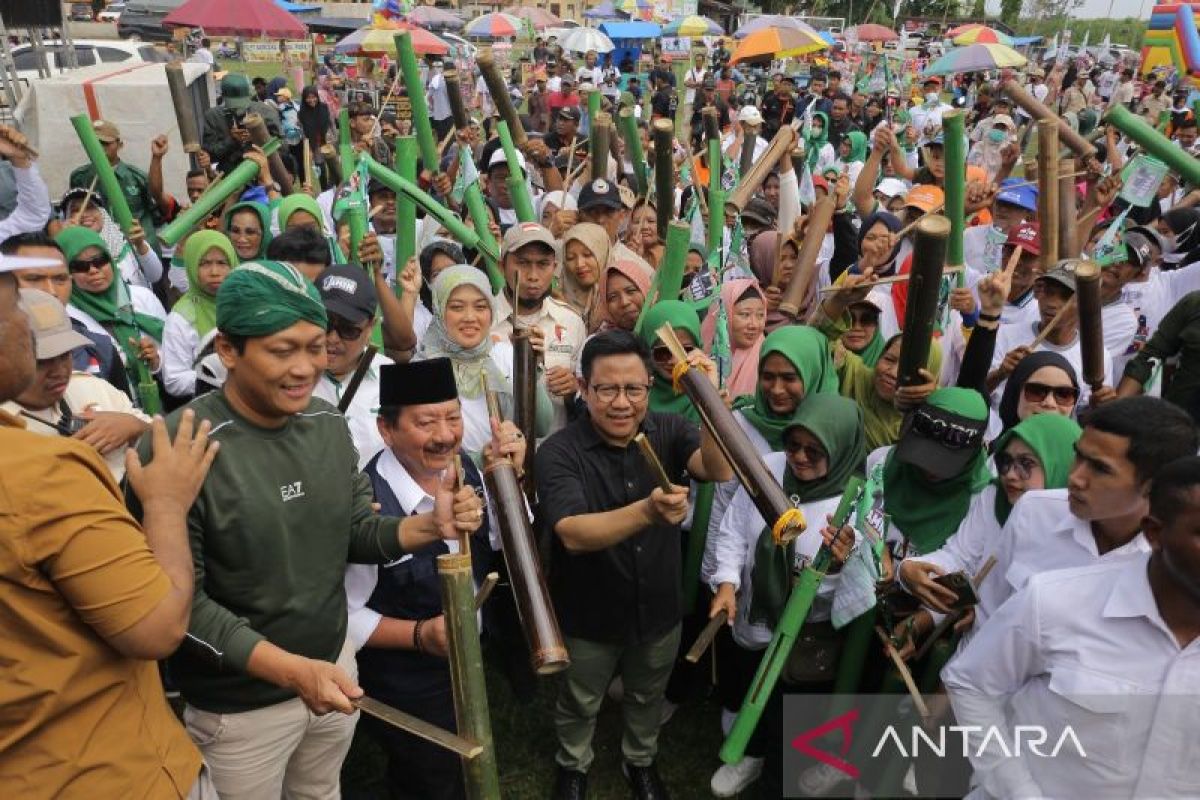 Di Lampung Tengah, Cak Imin pukul kentungan suarakan perubahan