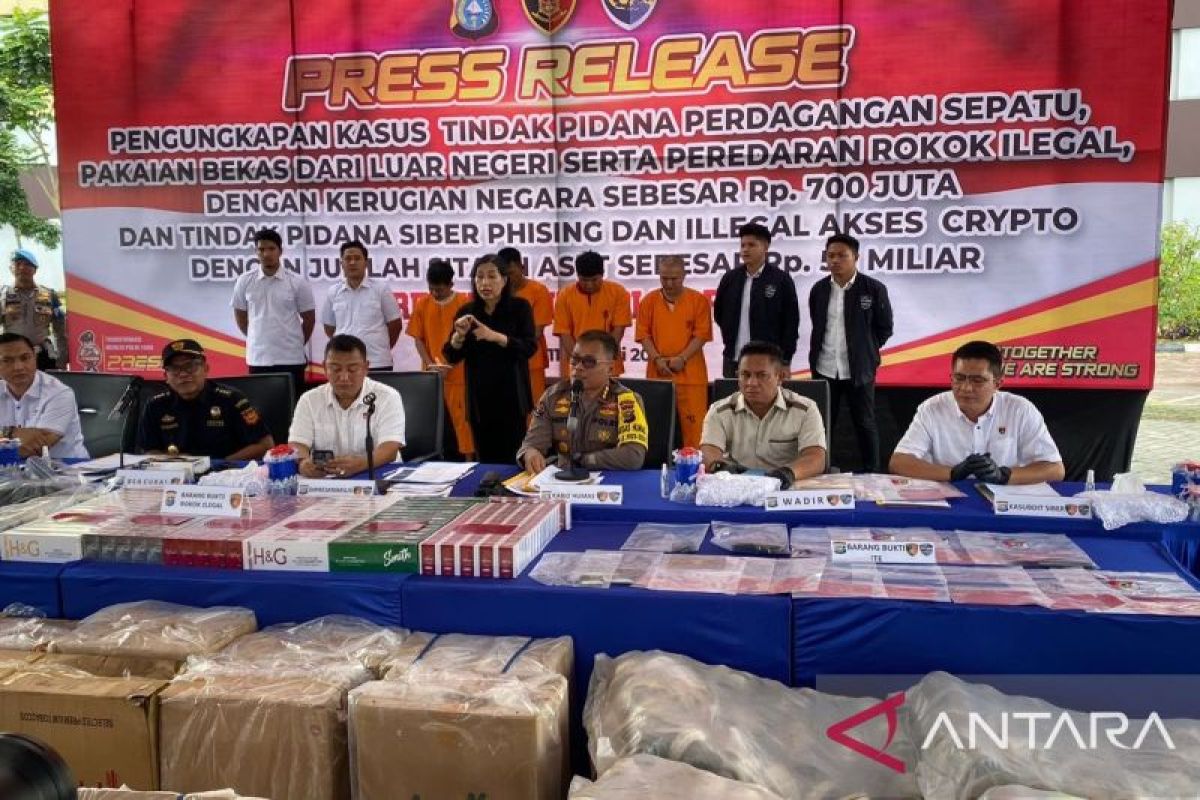 40 ribu rokok ilegal disita Polda Riau