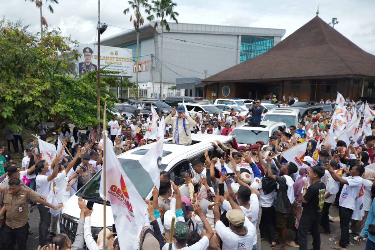 Prabowo rasakan dukungan besar dari Lampung