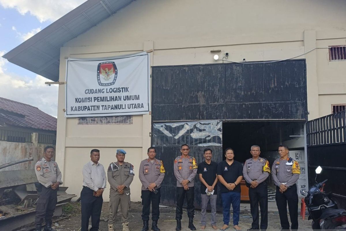 Kapolres Taput tinjau kesiapan petugas jaga gudang logistik KPUD