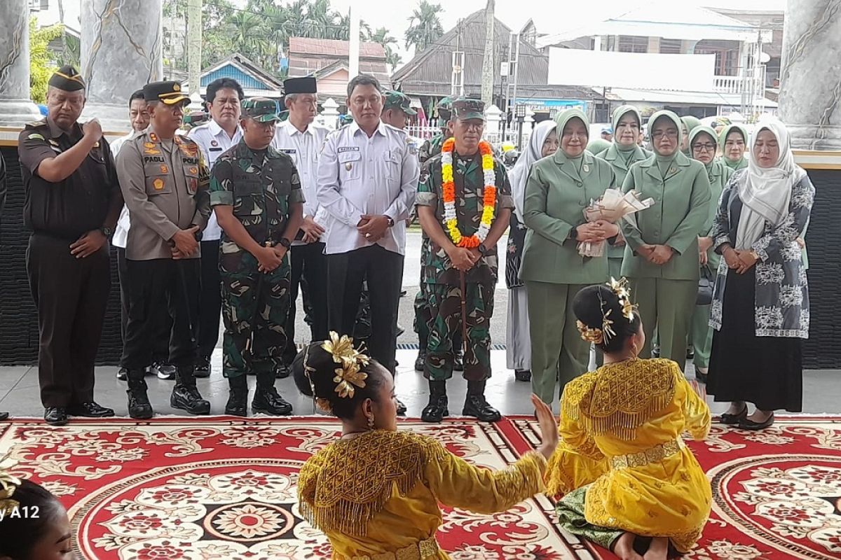 Kunker ke Tanjabbar Pangdam 2 Sriwijaya Disambut Wabup dan Forkopimda