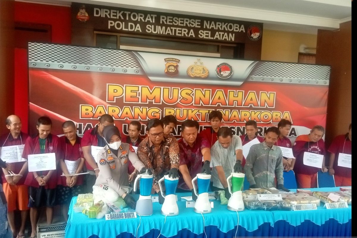 Polisi musnahkan 36,8 kg sabu-sabu  di Palembang