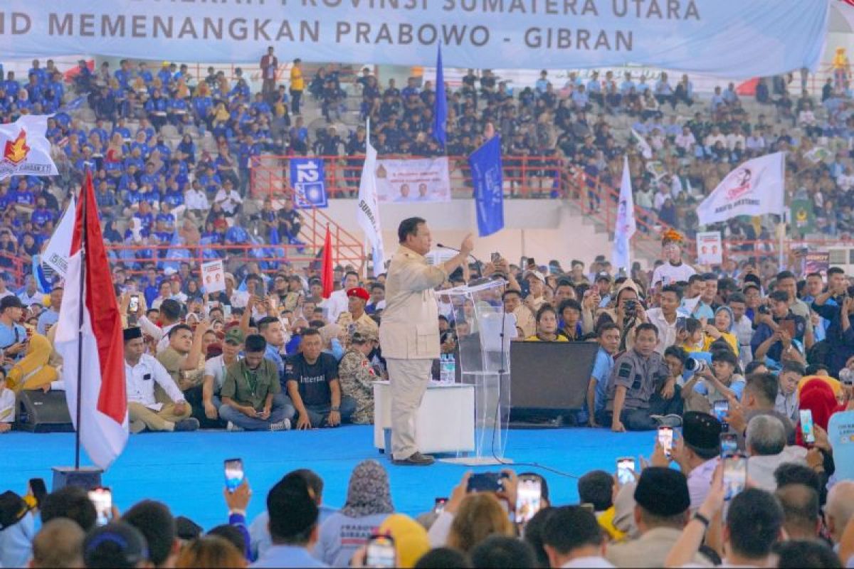 Disambut belasan ribu pendukung, Prabowo merasa diberi nilai 100 bukan 11