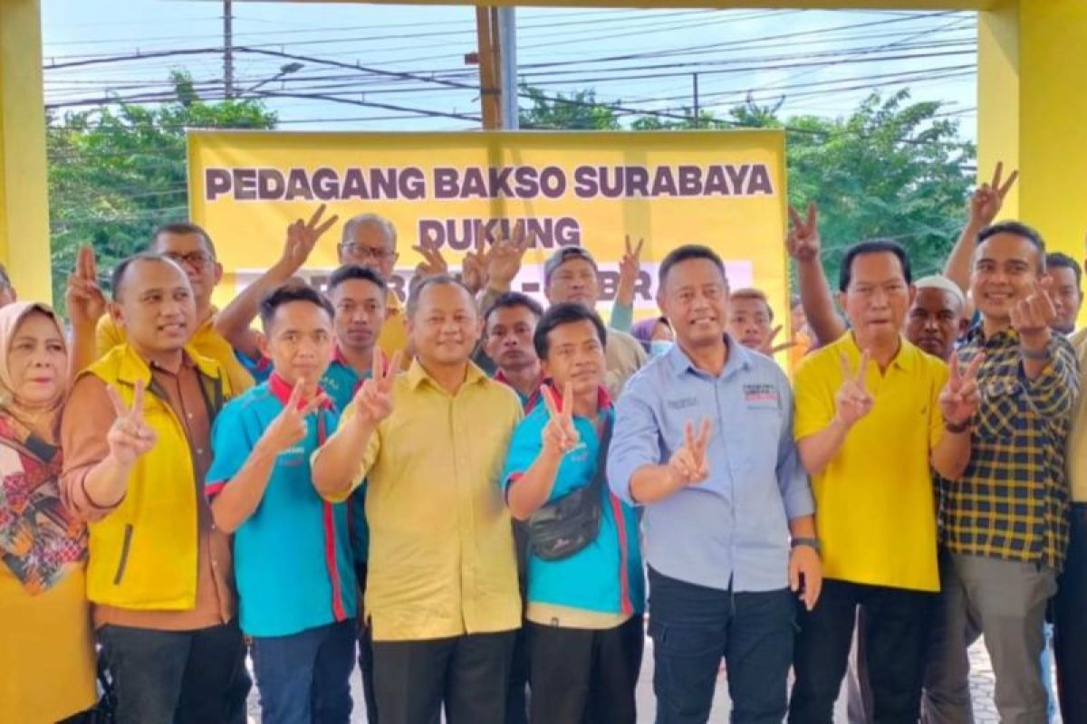 Golkar Jatim terima dukungan pedagang bakso untuk Prabowo-Gibran