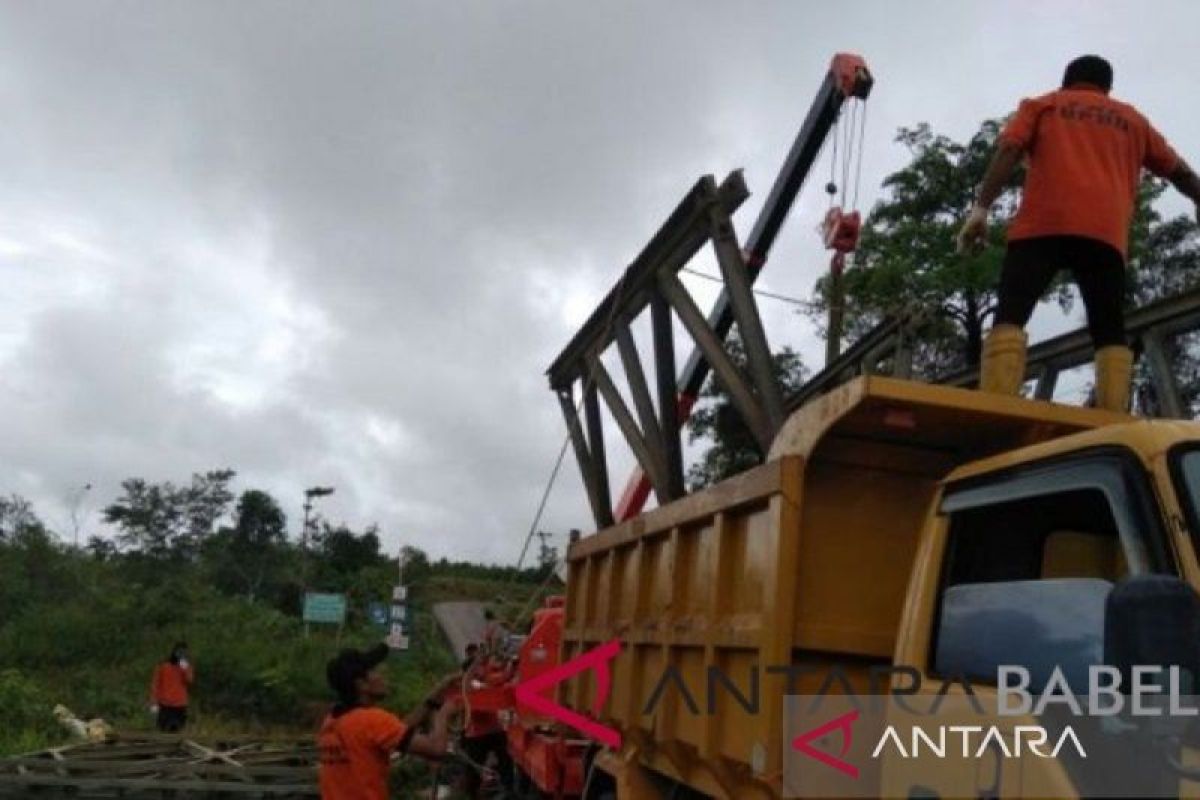BPBD Bangka Belitung adakan dua bailey antisipasi jembatan putus