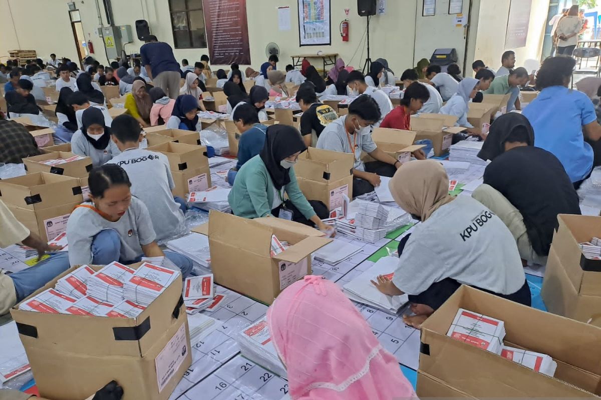 KPU Bogor ajukan penggantian 368 surat suara dalam kondisi rusak