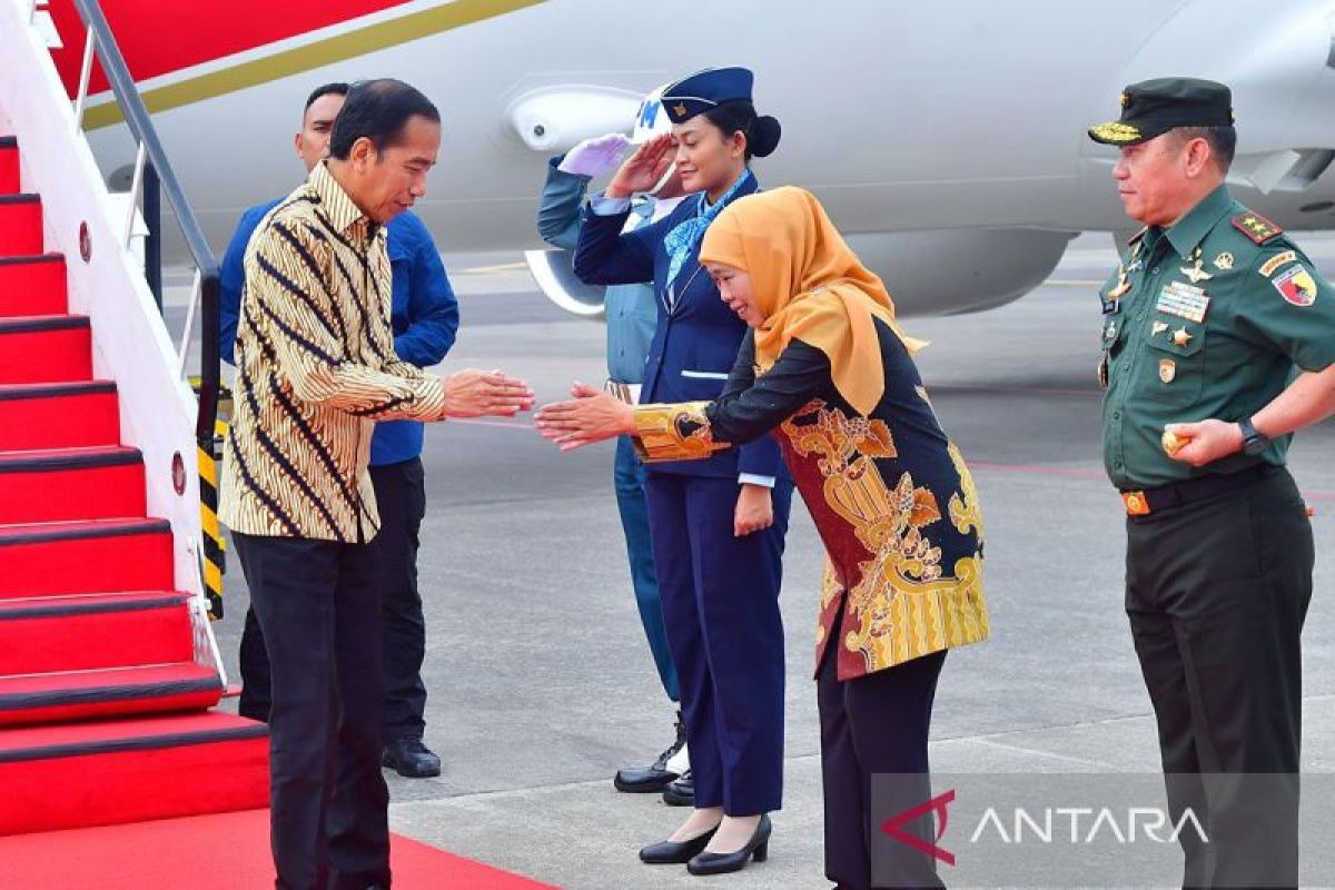 Presiden Jokowi tiba di Jatim untuk kunjungan kerja
