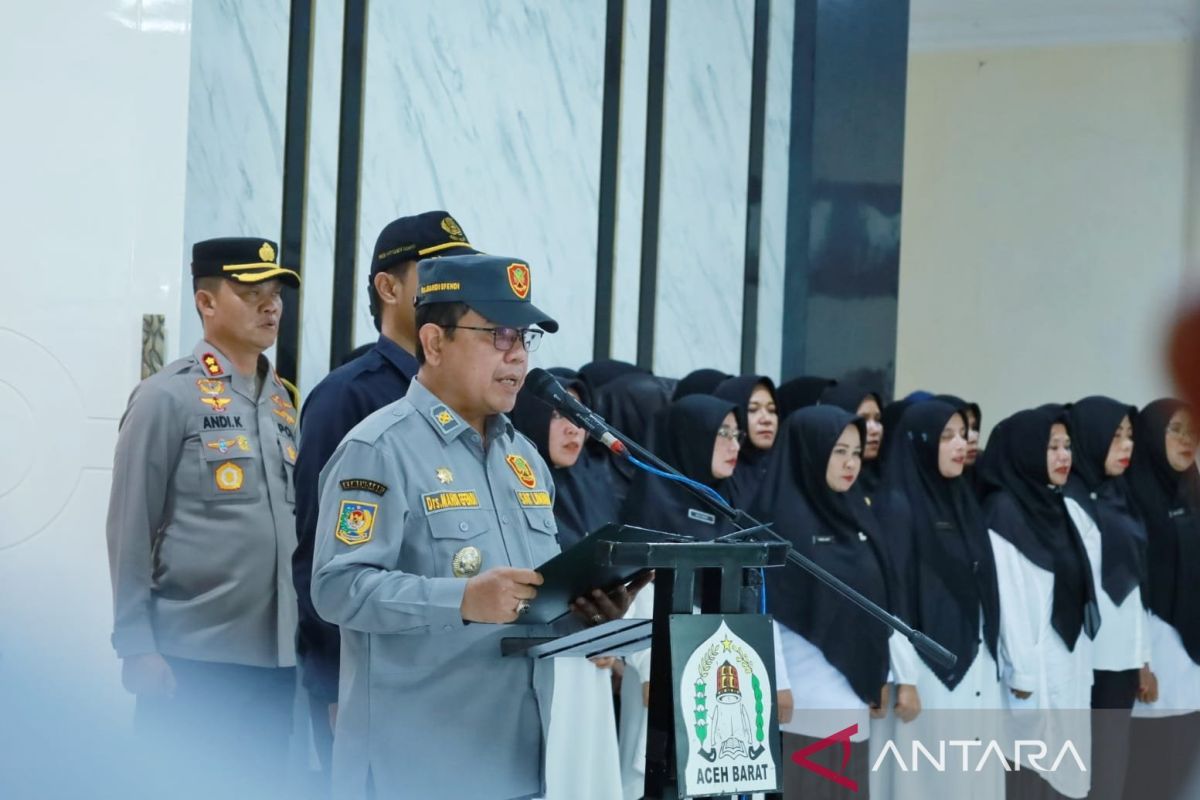 Pemkab Aceh Barat kerahkan 963 satlinmas amankan Pemilu 2024