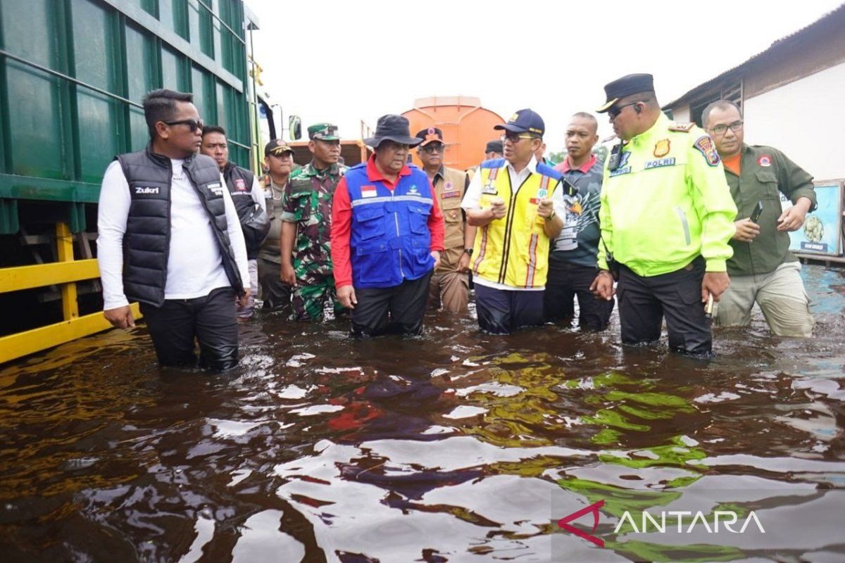 4.600 KK terendam banjir di Pelalawan, Gubernur Riau tinjau lokasi