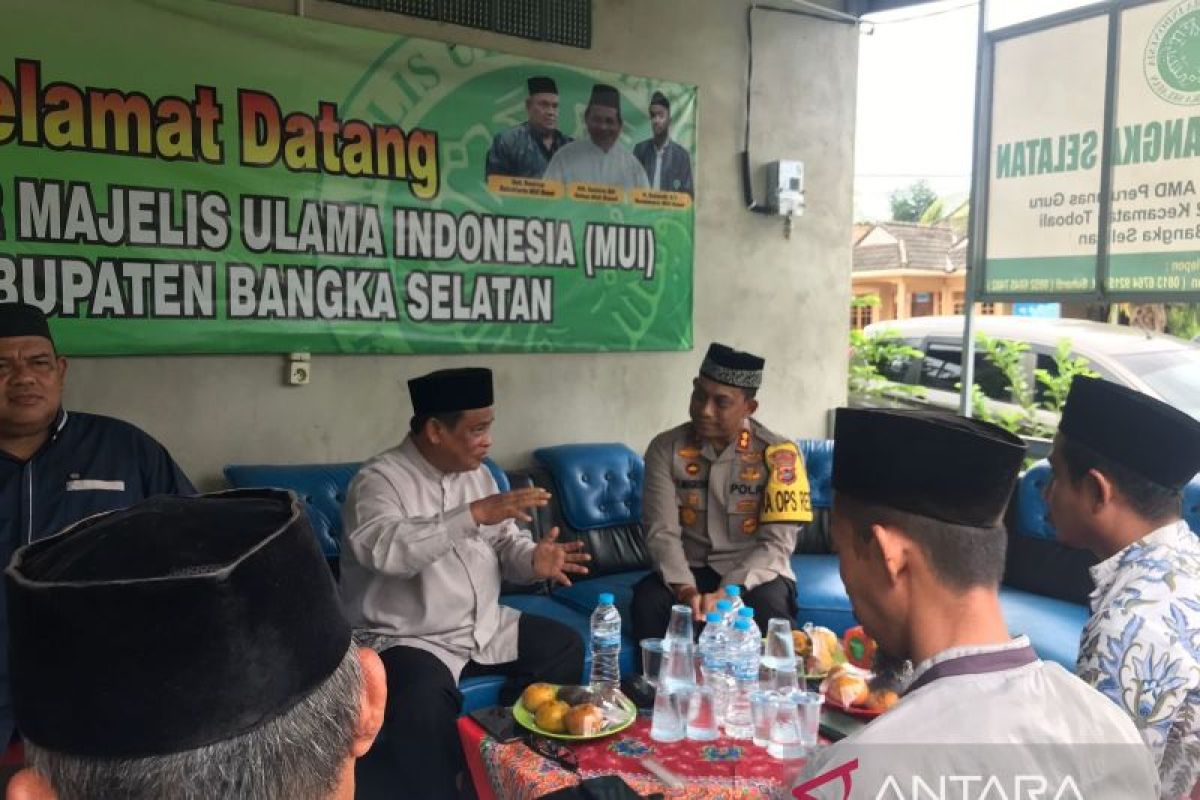 Kapolres Bangka Selatan ajak ulama kampanyekan pemilu damai