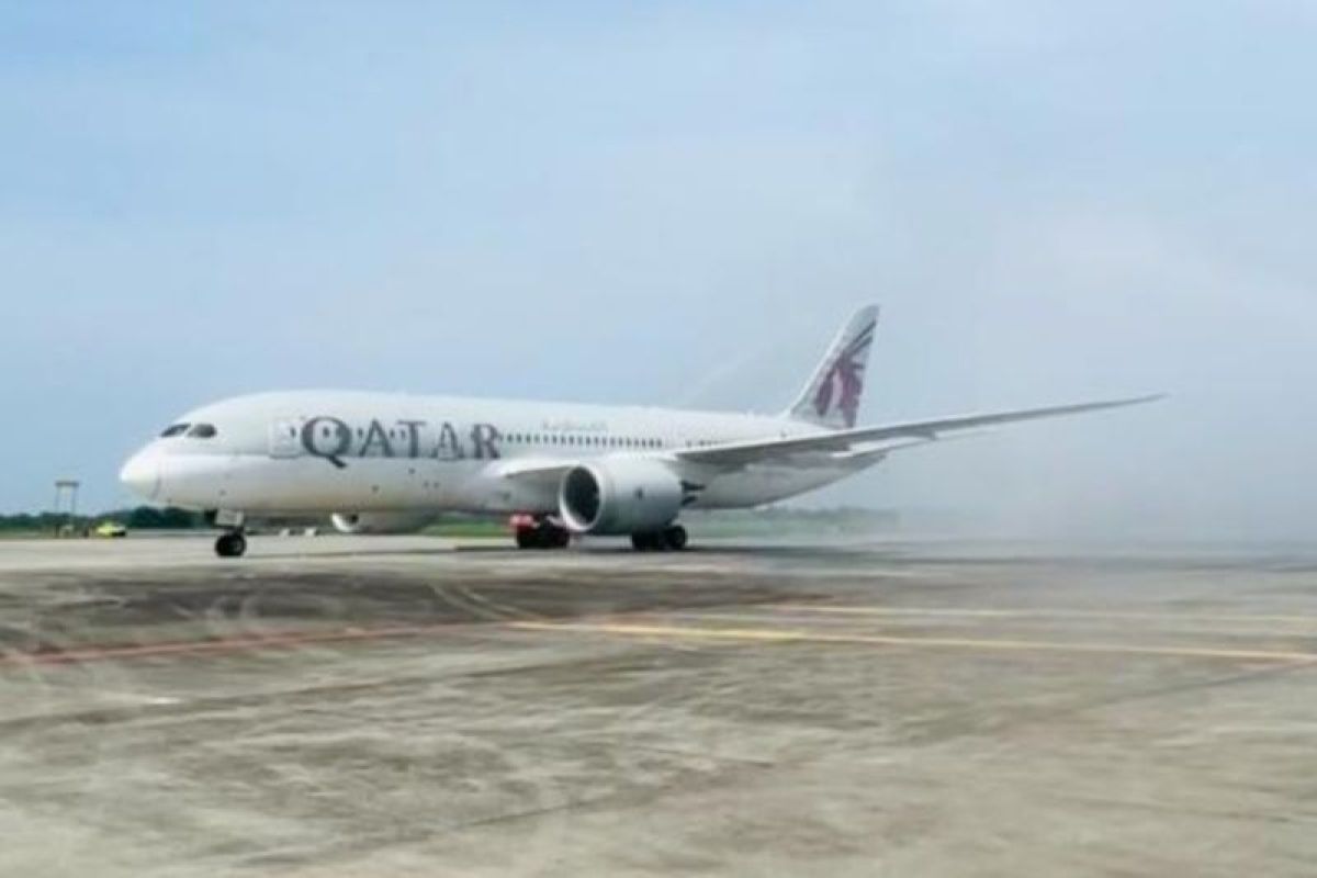 Bandara Kualanamu sambut  penerbangan perdana rute Doha - Kualanamu